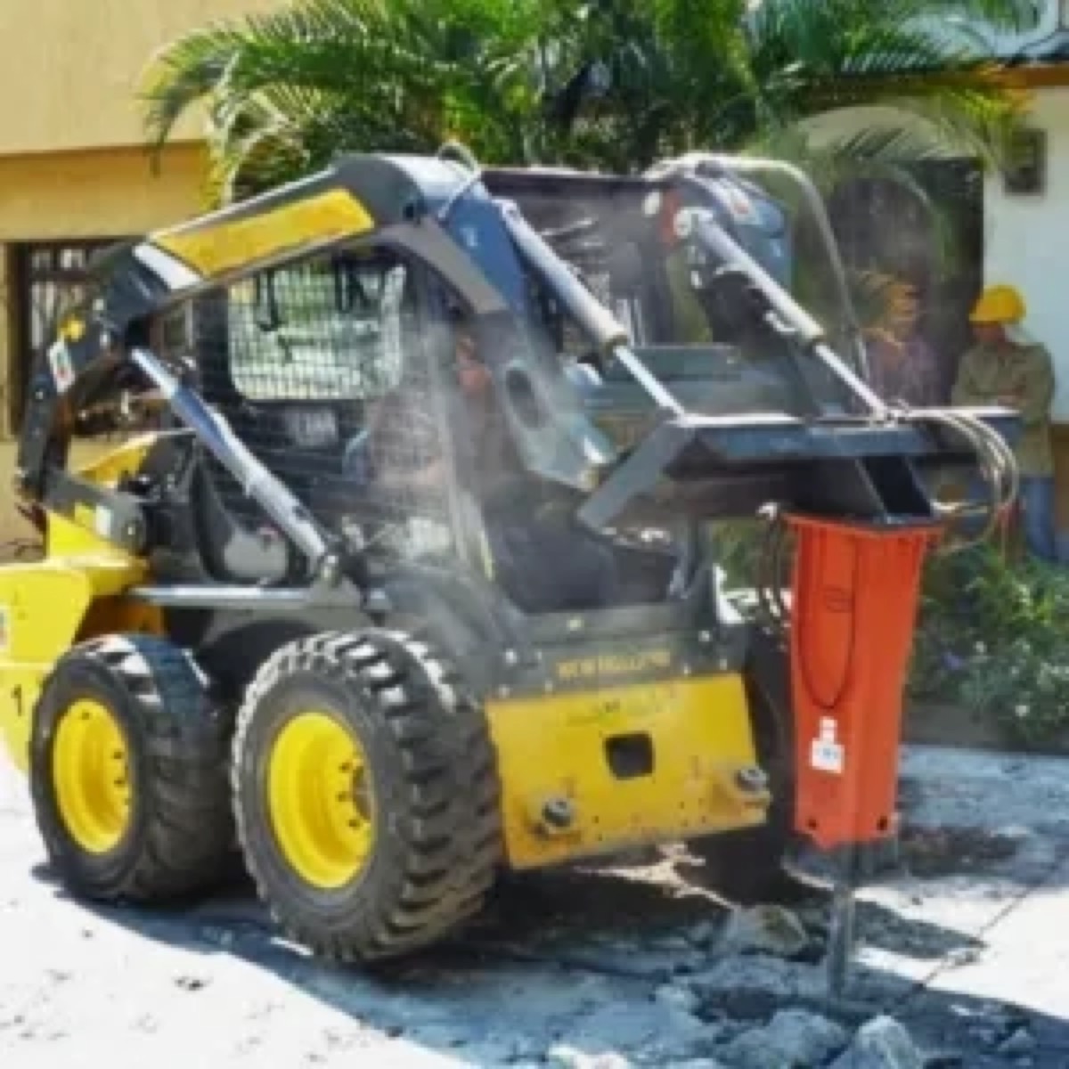 Hydraulic Rock Breaker Rammer 555E to suit 4.8T 5.5T Hitachi excavator for hire at PSG Plant Hire