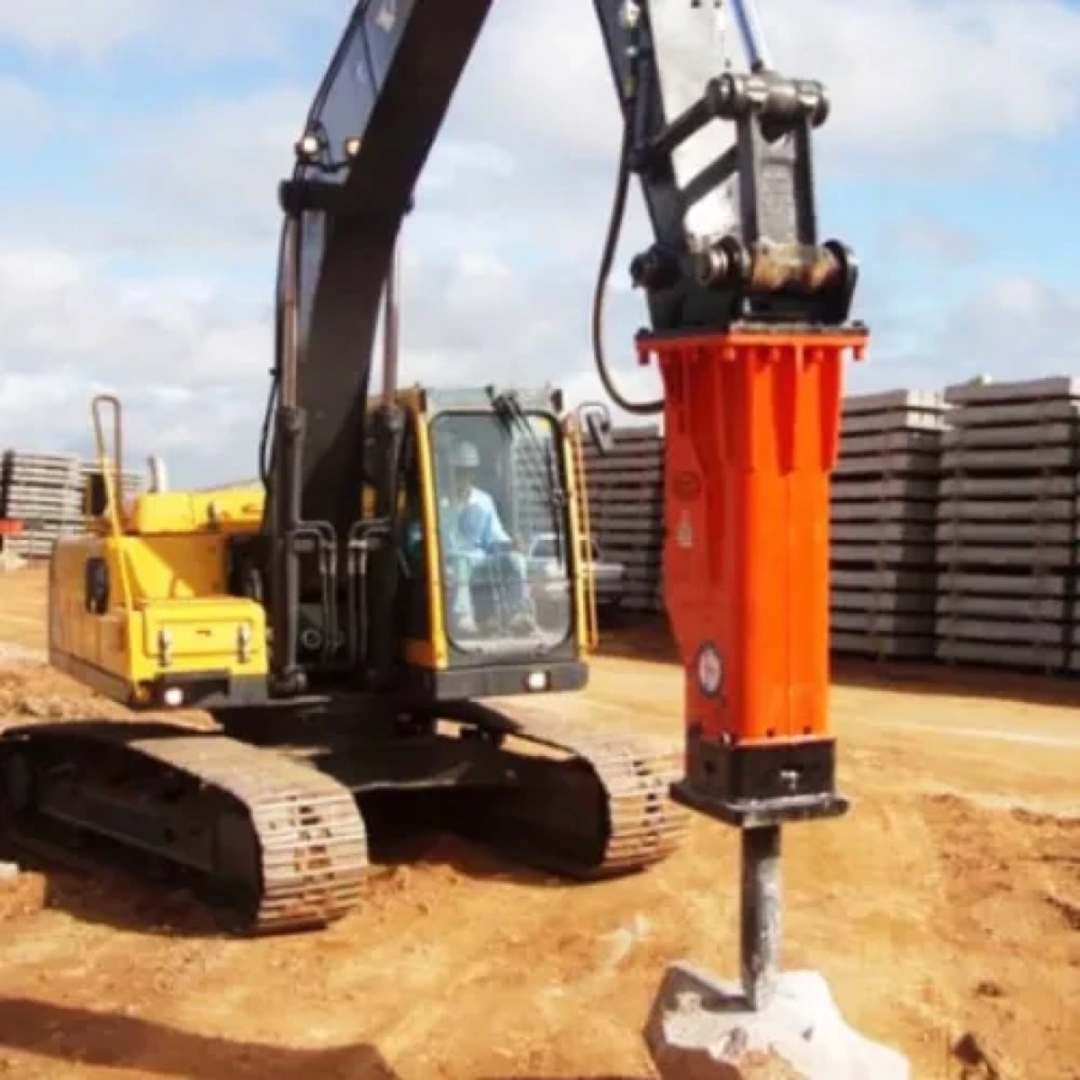 Hydraulic Rock Breaker Rammer 555E to suit 4.8T 5.5T Hitachi excavator. Additional photo