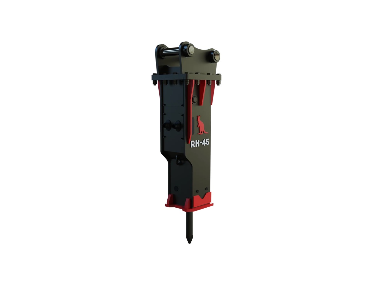 Hydraulic Rockbreaker Rammer to suit 6.5T 8.5T Excavator for hire at PSG Plant Hire