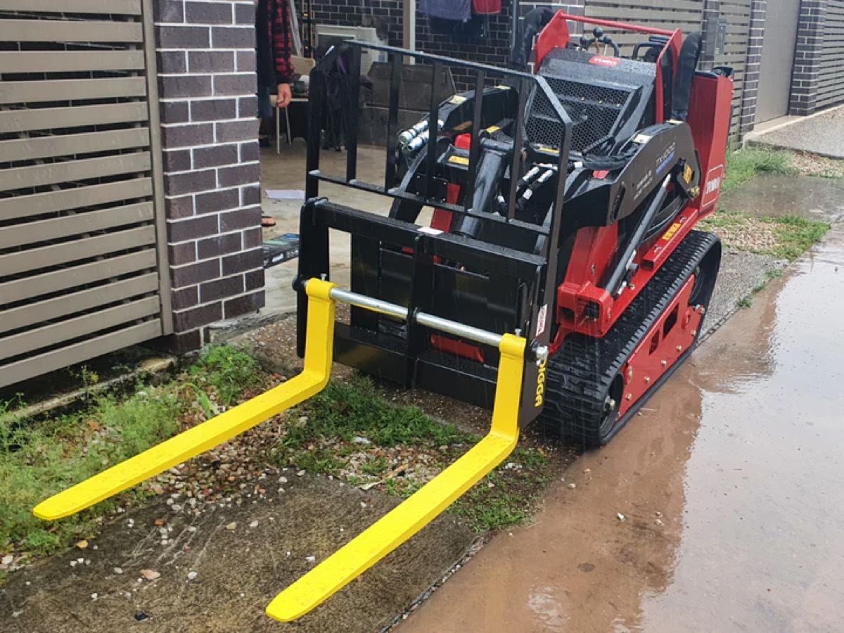 Fork Attachment for Kanga Dingo for hire at PSG Plant Hire
