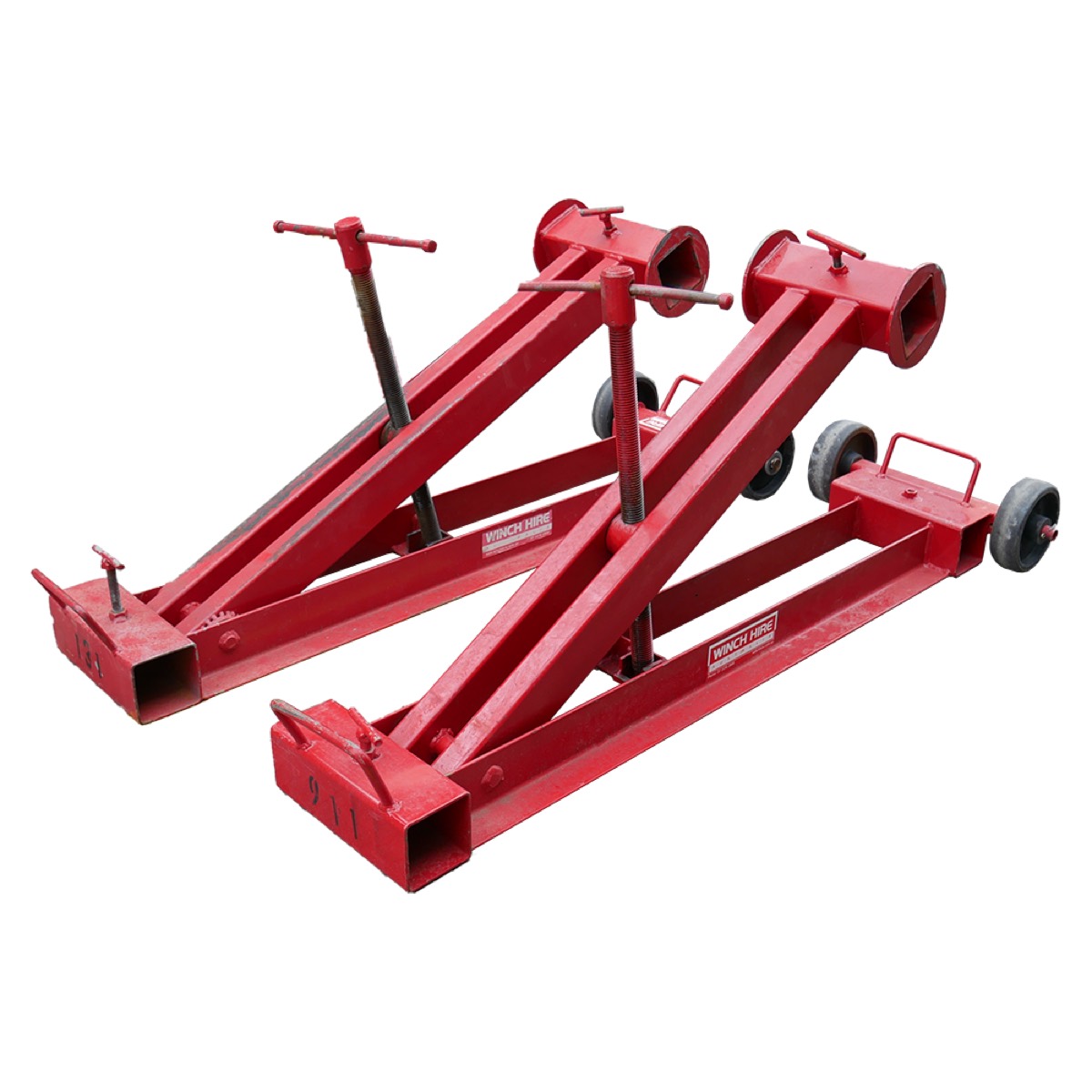 2 Tonne Red Cable Stands per pair for hire at PSG Plant Hire
