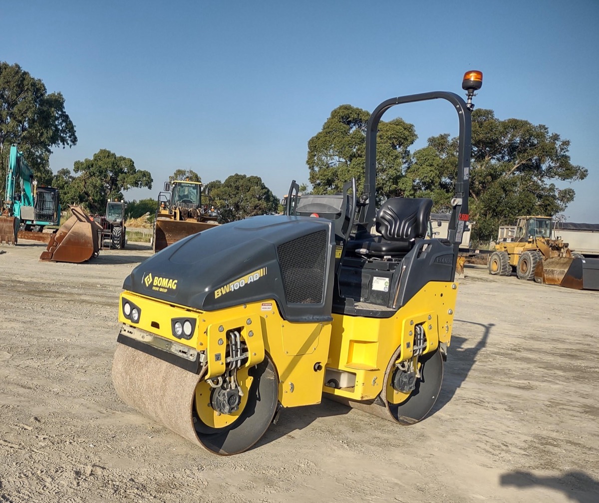 Bomag BW100ADM-5 Twin Drum Roller for hire. PSG Plant Hire, Rockingham WA