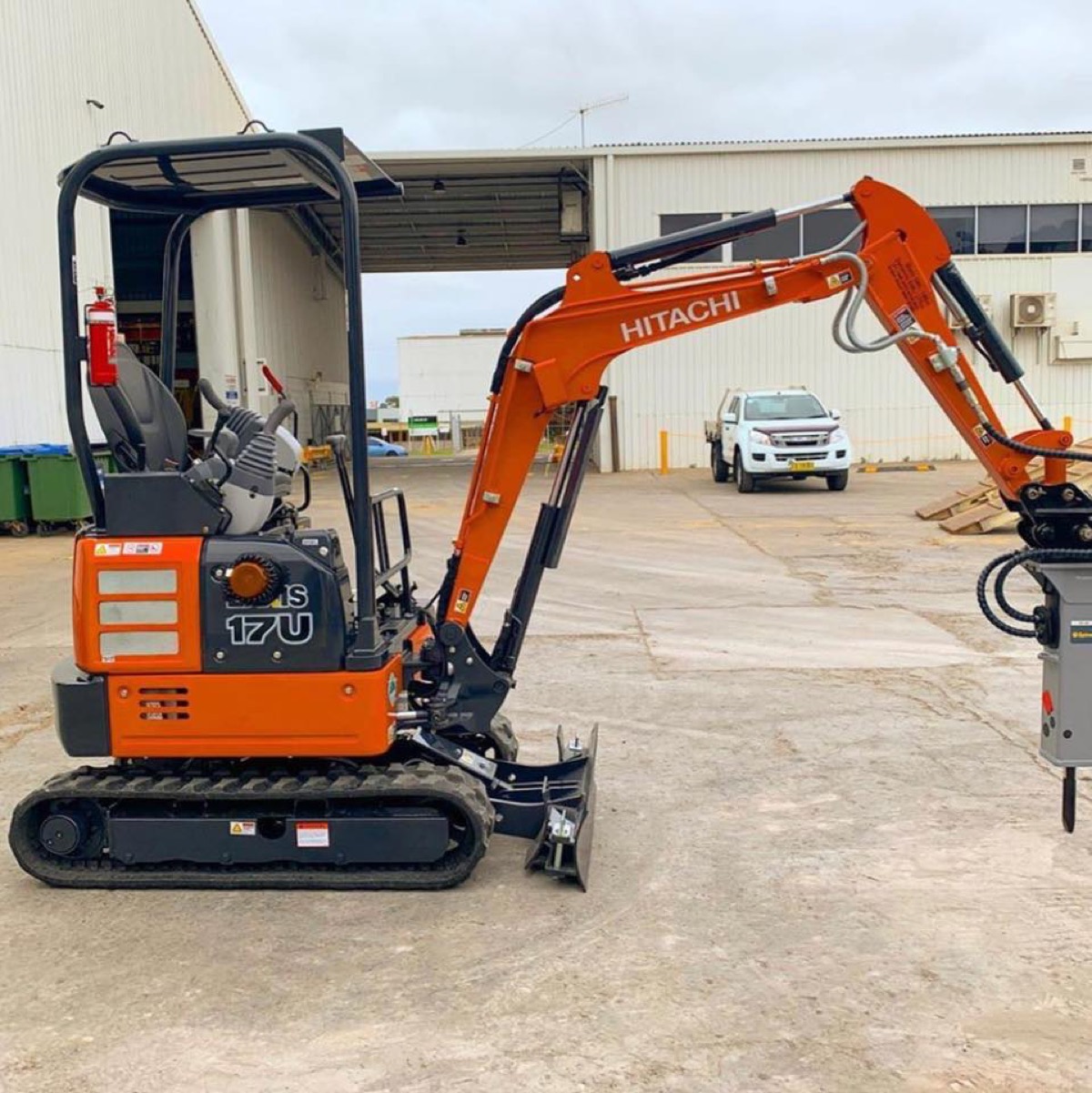 Hitachi ZX17U-5 1.7T Excavator for hire at PSG Plant Hire