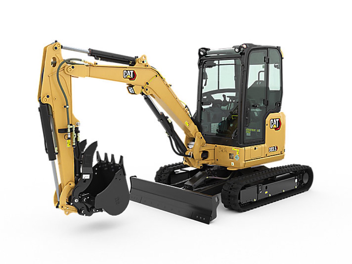 Caterpillar 303.5E 3.5T Excavator for hire at PSG Plant Hire