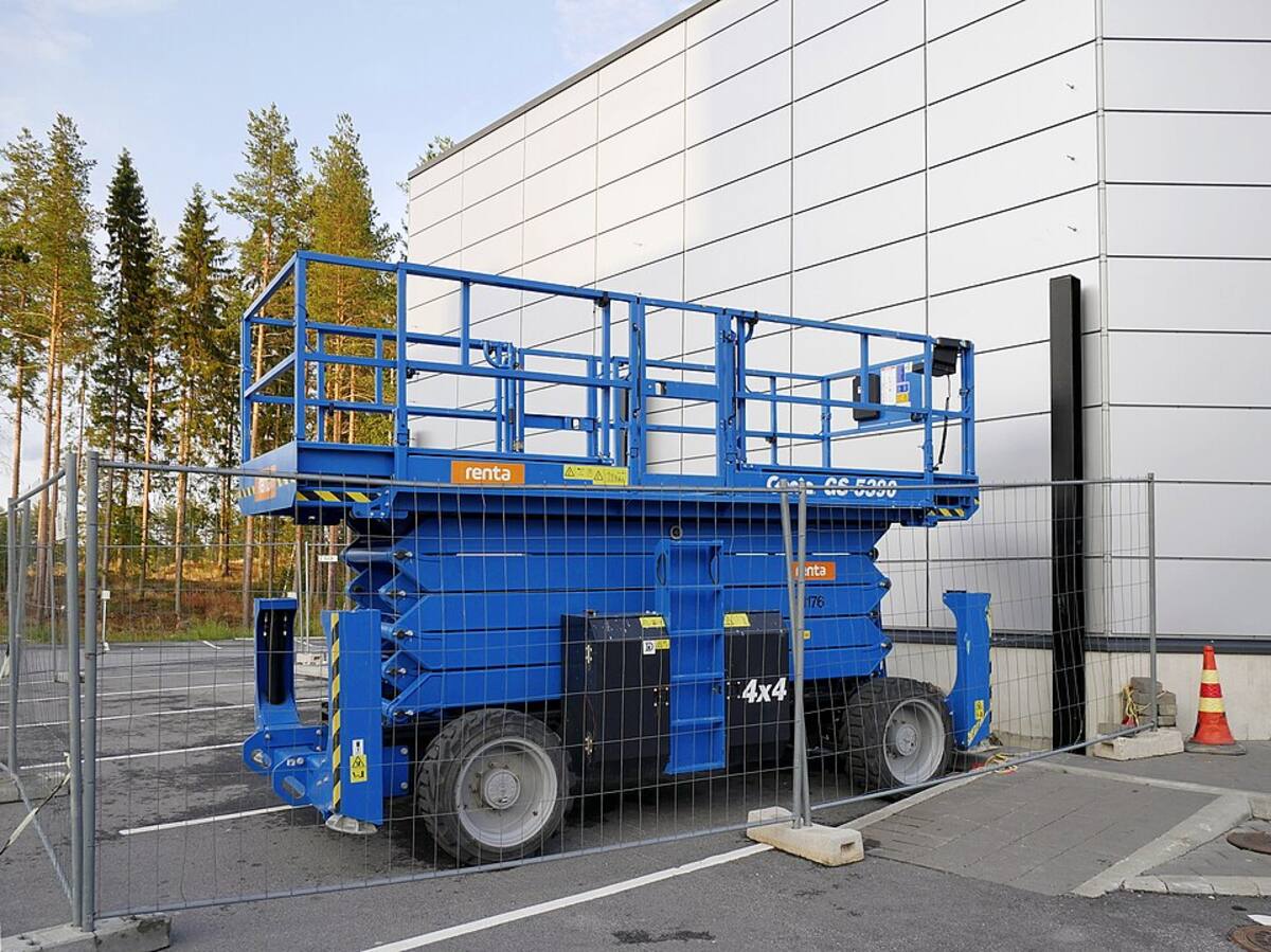 All Terrain Scissor Lift for hire at PSG Plant Hire